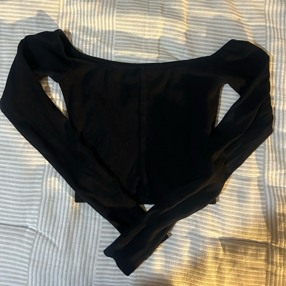Naked wardrobe off the shoulder long sleeve